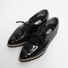【極美品】ダイアナ ローファー エナメル ウィングチップ レースアップ 21.5