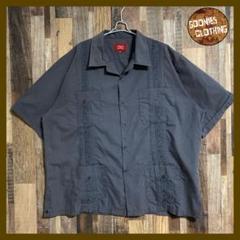 【楽天カード分割】 USA製 キューバシャツ 刺繍 オーバーサイズ 4XL 古着 90s 半袖 トップス