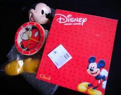平成レトロ ディズニーDisneyミッキーマウス ・振り子時計箱あり未使用品