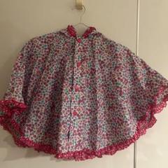 花柄フード付きベビー雨具