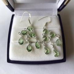 【NEW】 ブラジル産天然ペリドットピアス　silver925plated