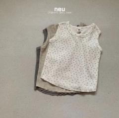 neu ワッフル生地　タンクトップ　花柄　男女兼用　韓国服　夏服　韓国子供服のサムネイル