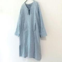 希少•完売品【リネン100%／刺繍ロゴ】45R／馬比古•オーバー