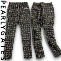 新品未使用 パーリーゲイツ レオパード モンステラ ボタニカル 総柄 パンツ PEARLY GATES - 新品 パーリーゲイツ ボタニカルレオ柄 ショート
