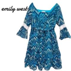 七分袖ワンピース ドレス【150相当】キッズ 華やかレース emily west