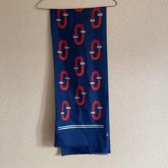 ヴィンテージ スカーフ ネイビー vintage scarf 長方形