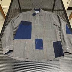 日本製 blue blue 長袖 パッチワーク シャツ １サイズのサムネイル