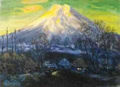 ☆ HaRu 富士山 忍野 富士1点物 真作 原画 絵画 油絵 ♪ F3 ☆ HaRu 富士山 忍野 富士1点物 真作 原画 絵画 油絵 ♪ F3