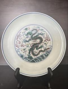 中国美術 龍紋 皿 φ20.3cm 雍正年製 款 希少 HA236 中國古美术 清 雍正年制 龍紋盤 - メルカリ