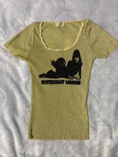 初期ヒステリックグラマー ガールゴールドラメtシャツ