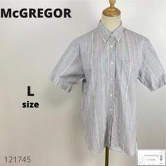 訳あり McGREGOR マクレガー ブラウス シャツ トップス 総柄 L