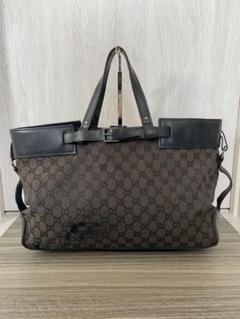 ハチミツ様専GUCCI ショルダーバッグ キャンバス レザー GG 黒ロゴタグ GUCCI グッチ 001・4206 001998 GG柄 GGキャンバス×パテント