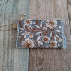 インド刺繍リボン　ポーチ
