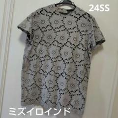 中古　mizuiro ind レースクルーネックチュニックシャツ　ミズイロインド 中古 mizuiro ind レースクルーネックチュニックシャツ ミズイロ