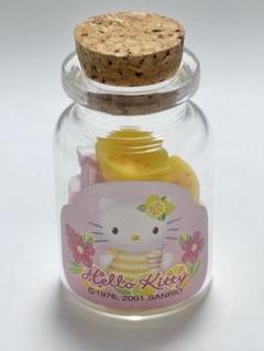 レトロ キティ ガラスの小瓶　 コルクの栓　南国 キティ オンラインショップ】 キティ レトロ も*ん様 ガラスの小瓶 南国