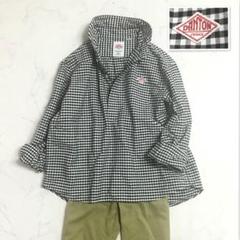 美品 DANTON オックスフォード ギンガムチェックシャツ36 日焼け対策
