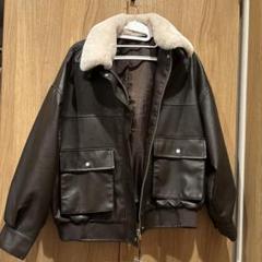 新品未使用】GRL ファーティペット付きレザーブルゾン [fo1988