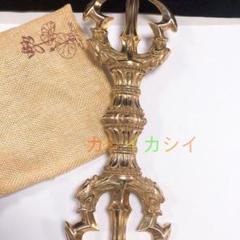 極上品 真言宗 空海(弘法大師)金剛三鈷杵 銅製磨き仕上げ 長さ22cm