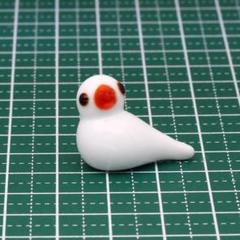 【909】白文鳥のガラス細工