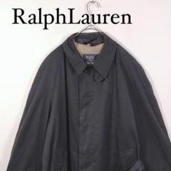 90s Ralph Lauren ステンカラーコート L　ネイビー　ライナー付属