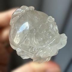 天然石　水晶　ロングイ【龍亀】　少し欠けアリ