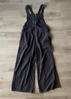 Spick & Span ダブルストラップ黒リボンかわいいサロペットパンツ 肩ひもリボン サロペット ワイドパンツ[品番：LCLW0000961
