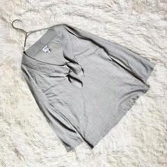 《アルマーニ/ARMANI》【42 L相当】サマーニット グレー 棒帯付き 長袖