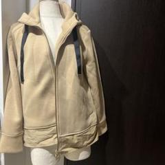 アウィーエフ異素材パーカーキャメル