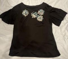未使用美品⭐️TOBECHIC⭐️晩夏半袖ビジュー付きカットソー