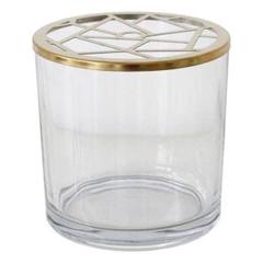 〆ガラスの丸い花瓶、新鮮なカットドライフラワー用の透明な花の容器、センター