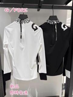 新品☞最終値下！ジーフォアゴルフ【黒／L】速乾性　ハイネック背中リボンのサムネイル