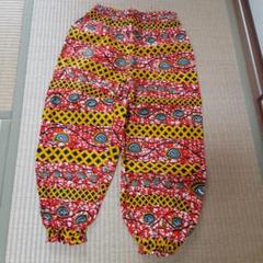 パンツ型紙付き アフリカン 幾何学模様リラックスパンツ