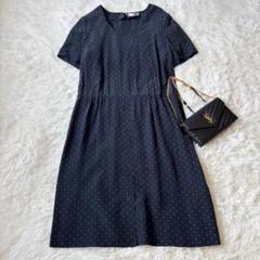 アクリス　AKRIS punto　シルクドットワンピース　総柄◆6271