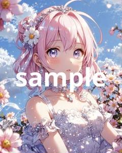 A4サイズ　ポスター　AIイラスト　美麗　アニメ　アニメイラスト　No.217