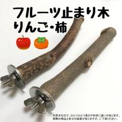 フルーツ止まり木 りんご・柿 2本セット