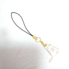 ハンドメイド】携帯ストラップ♪F34(手作りアクセサリー桜とネコ和風和雑貨宝飾)