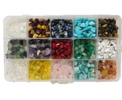 天然石　さざれ　穴あり15色セット　1色当たりの重さ（約20g）