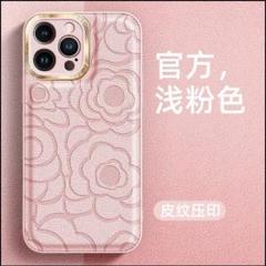 ソフトケース シンプル フラワー 韓国 ピンク iPhoneケース 花柄