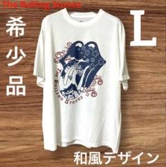 新品　希少　ローリングストーンズ　半袖Tシャツ　Lサイズ　和風デザイン　メンズ