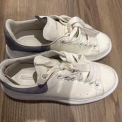 ALEXANDER McQUEEN スニーカー/24.5cmホワイト・ブルー美品