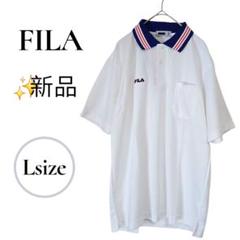 新品未使用✨FILA　ギャレックス　スポーツ　ポロシャツ　ホワイト　ブルー　Ｌ