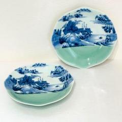 角福 古伊万里 古染付 江戸期 古九谷 染付 銘々皿 膾皿 小鉢