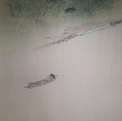 掛軸〈浜田三郎〉「紅白梅」扇面 共箱 二重箱 北海道生 日展菊華賞 掛軸〈浜田三郎〉「紅白梅」扇面 共箱 二重箱 北海道生 日展菊華賞