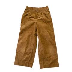 無印良品 コーデュロイパンツ ワイドストレート（M）綿混 ブラウン系