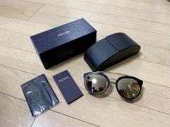 PRADA プラダ ゴールドミラー ブラックサングラス 美品 - メルカリ