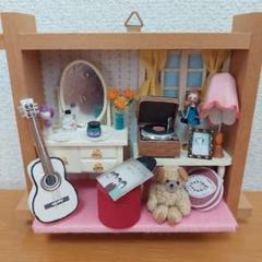 昭和レトロ ミニチュアフレーム完成品「音楽に夢中！お姉ちゃんのお部屋」