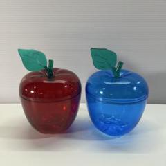 りんごの小物入れ　赤と青　2点セット