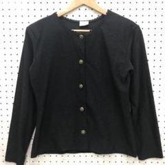 ロマンティック　レトロ シズニルック古着 レースネック　クレープリブカーディガン