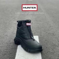 美品！HUNTER ボア付き長靴 ブラック　24cm☆ 2025年最新】ハンター ブーツ ボアの人気アイテム - メルカリ