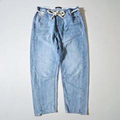 ディーゼル　デニムパンツ　ワイドテーパードクロップド　ドローストリング　ロープ紐